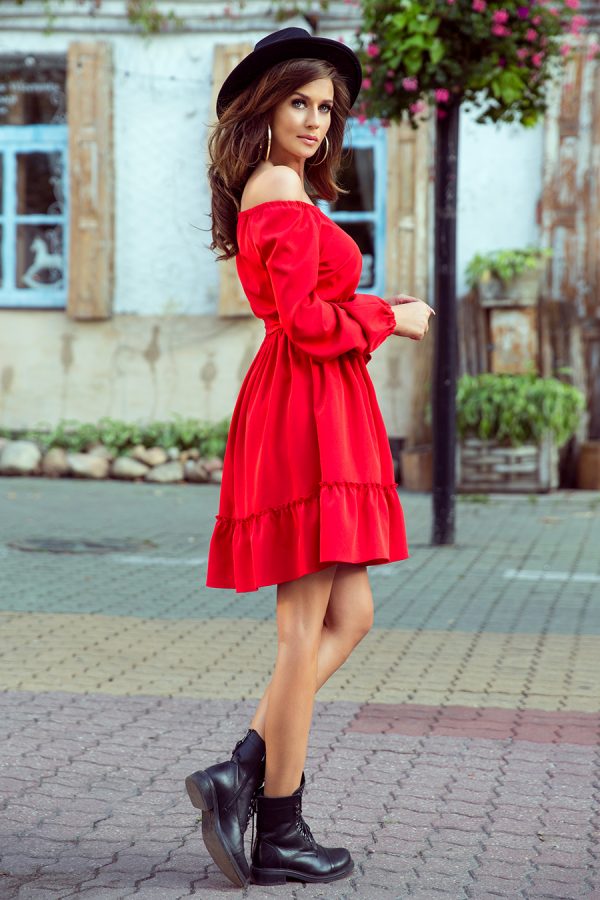 sukienka mini czerwona