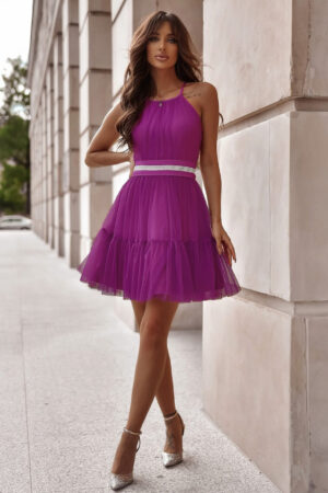 Sukienka tiulowa fioletowa