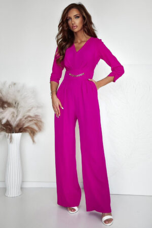 Kombinezon amarantowy damski - Katrin