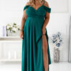 Sukienka wieczorowa maxi gładka zielona