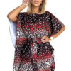 Sofia sukienka motyl z wiązaniem w pasie - jaguar - 287-23-6