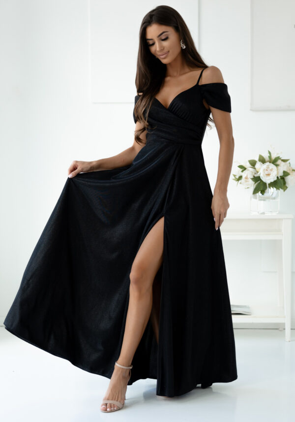 Sukienka wieczorowa maxi czarna - Valentina